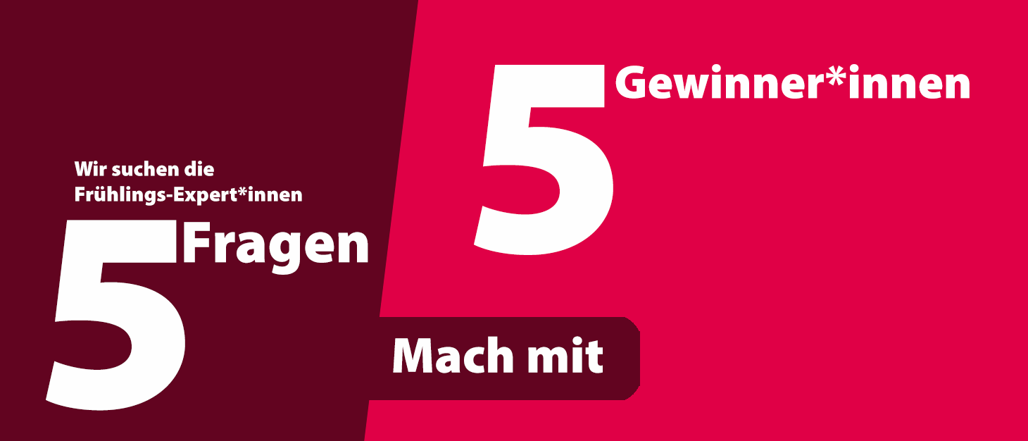 5 Fragen - Fünf Gewinner*innen: Mach mit bei unserem Quiz